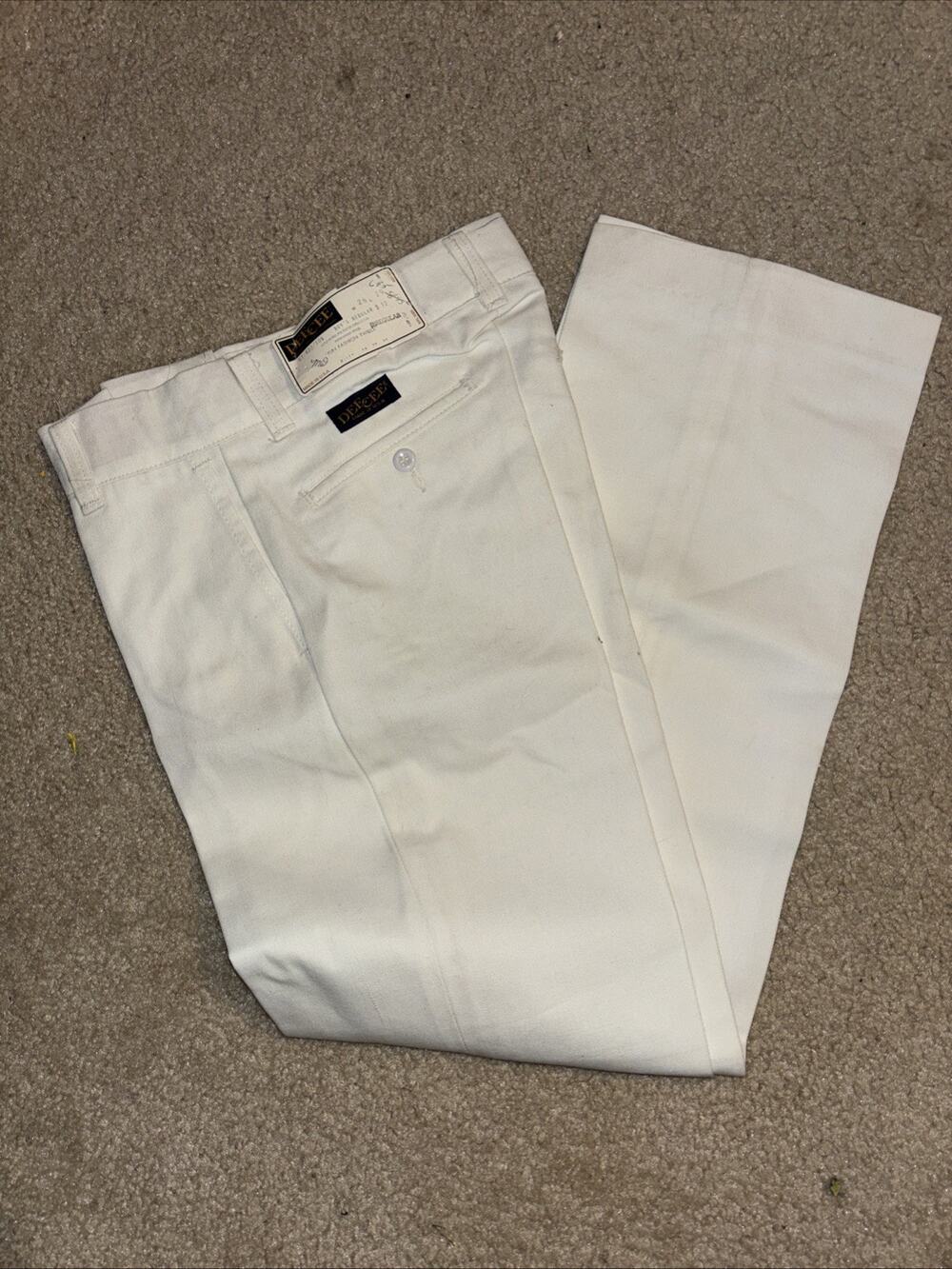 Vintage Youth Dee Cee Fun Fashion Twills Size 12 White NWT Irregular